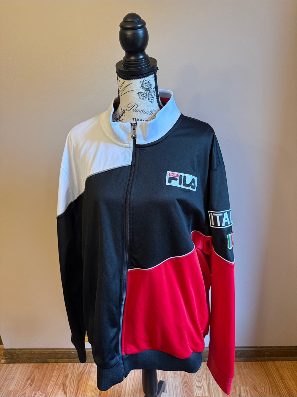 FILA SPORT JACKET RED WHITE and BLUE - Size xxl